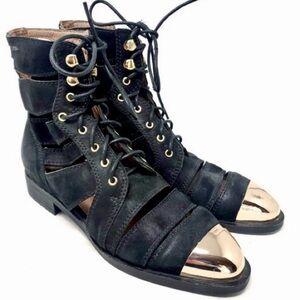 NEW Jeffrey Campbell Slashd Cap boots
